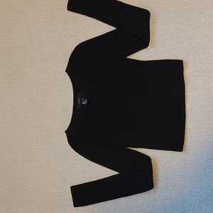 Ribbed Black Sweater Top Size M